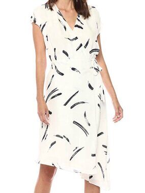 Joie Wrap Bethwyn paintbrush silk dress